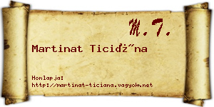 Martinat Ticiána névjegykártya